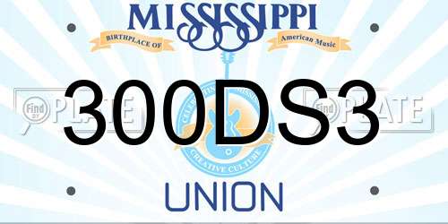 300DS3 Mississippi License Plate