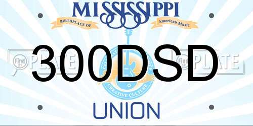 300DSD Mississippi License Plate