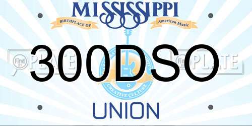 300DSO Mississippi License Plate