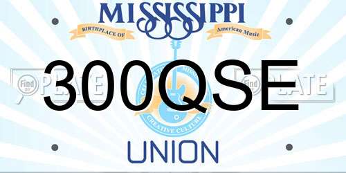 300QSE Mississippi License Plate