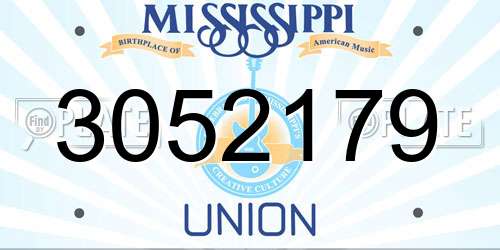 3052179 Mississippi License Plate