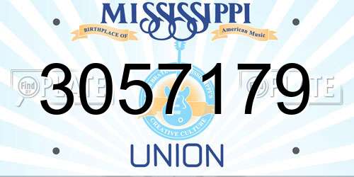 3057179 Mississippi License Plate