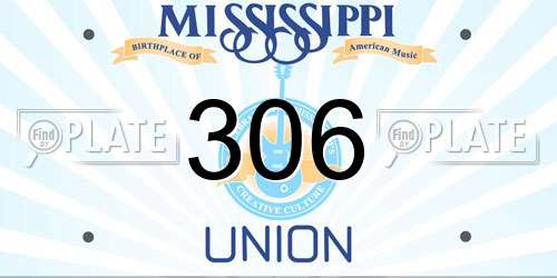 306 Mississippi License Plate