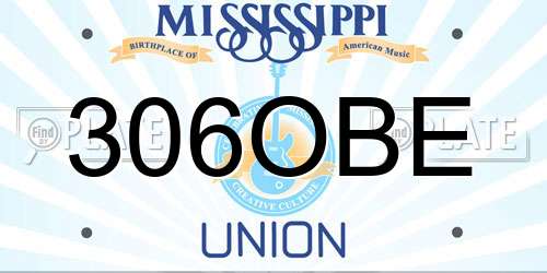 306OBE Mississippi License Plate