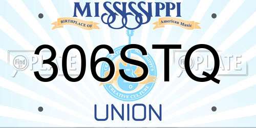 306STQ Mississippi License Plate