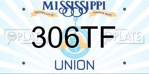 306TF Mississippi License Plate