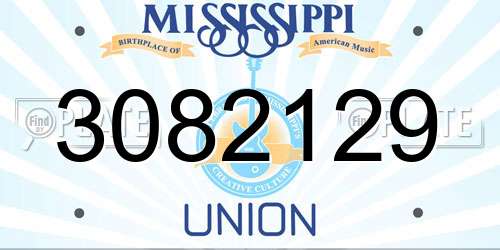 3082129 Mississippi License Plate