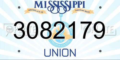 3082179 Mississippi License Plate