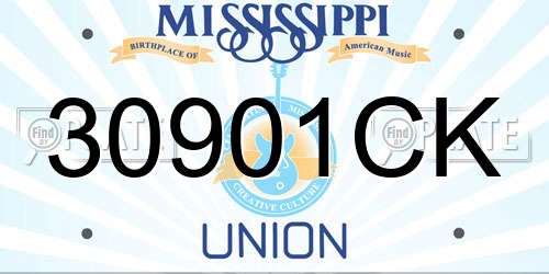 30901CK Mississippi License Plate