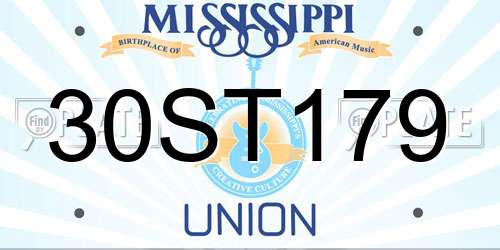30ST179 Mississippi License Plate