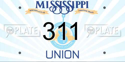 311 Mississippi License Plate