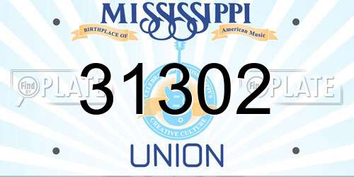 31302 Mississippi License Plate