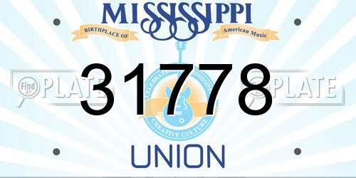 31778 Mississippi License Plate