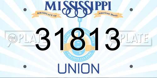 31813 Mississippi License Plate