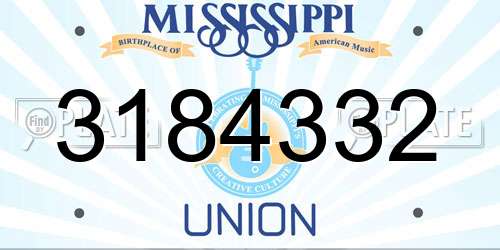 3184332 Mississippi License Plate