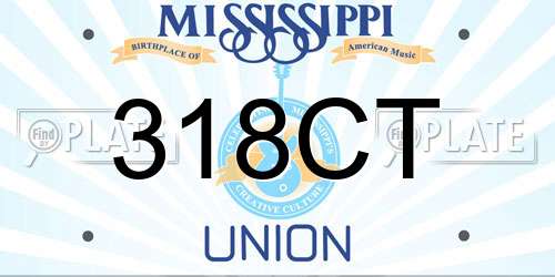 318CT Mississippi License Plate