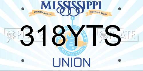 318YTS Mississippi License Plate