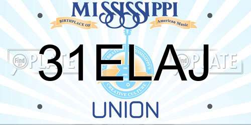 31ELAJ Mississippi License Plate