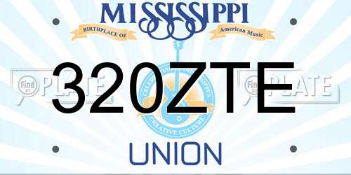 320ZTE Mississippi License Plate