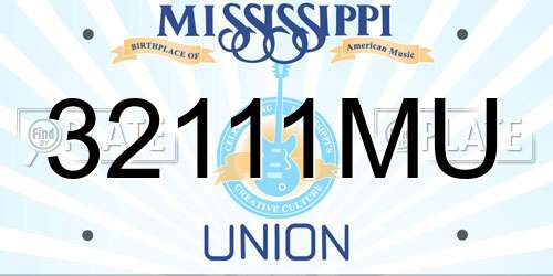 32111MU Mississippi License Plate