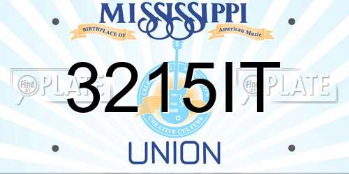 3215IT Mississippi License Plate