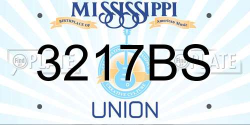 3217BS Mississippi License Plate