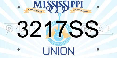3217SS Mississippi License Plate