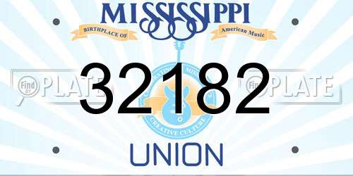 32182 Mississippi License Plate