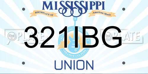 321IBG Mississippi License Plate