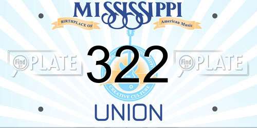 322 Mississippi License Plate