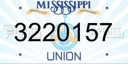 3220157 Mississippi License Plate
