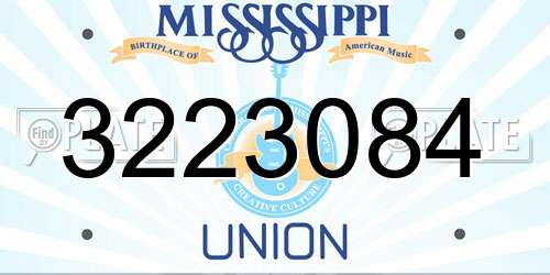 3223084 Mississippi License Plate