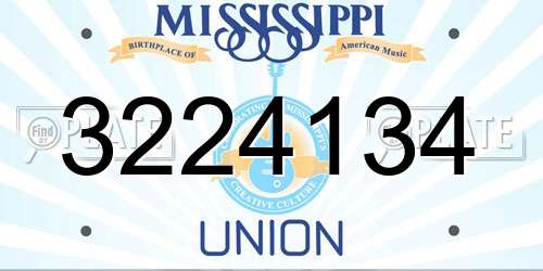 3224134 Mississippi License Plate