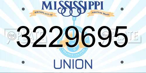 3229695 Mississippi License Plate