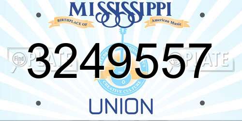 3249557 Mississippi License Plate