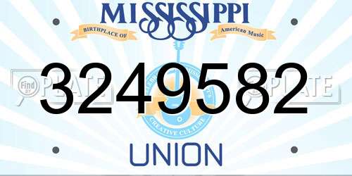 3249582 Mississippi License Plate