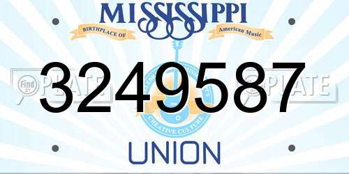 3249587 Mississippi License Plate