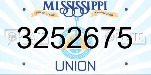 3252675 Mississippi License Plate