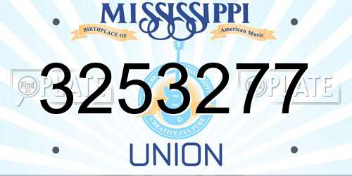 3253277 Mississippi License Plate