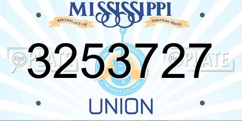 3253727 Mississippi License Plate