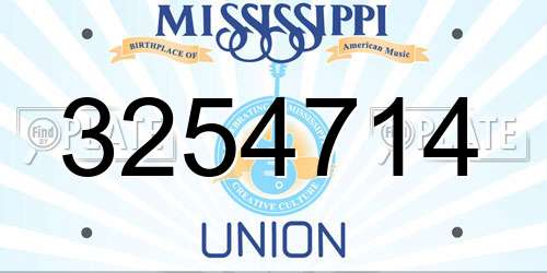 3254714 Mississippi License Plate