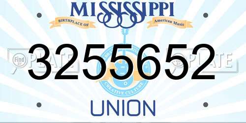 3255652 Mississippi License Plate