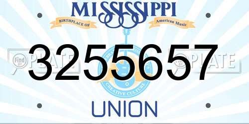 3255657 Mississippi License Plate