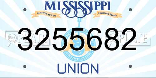 3255682 Mississippi License Plate