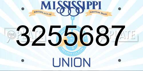 3255687 Mississippi License Plate