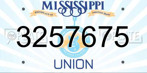 3257675 Mississippi License Plate