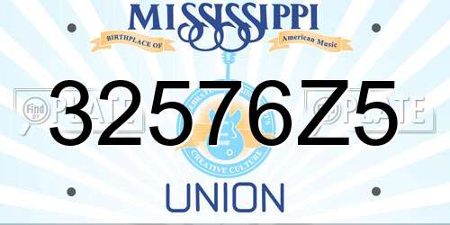 32576Z5 Mississippi License Plate