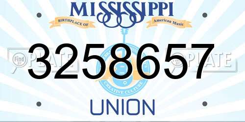 3258657 Mississippi License Plate