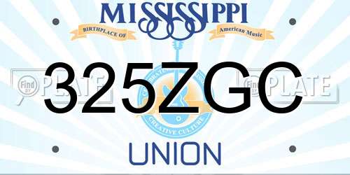 325ZGC Mississippi License Plate