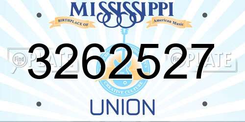 3262527 Mississippi License Plate